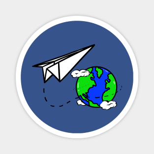 Paper Airplane Logo Magnet